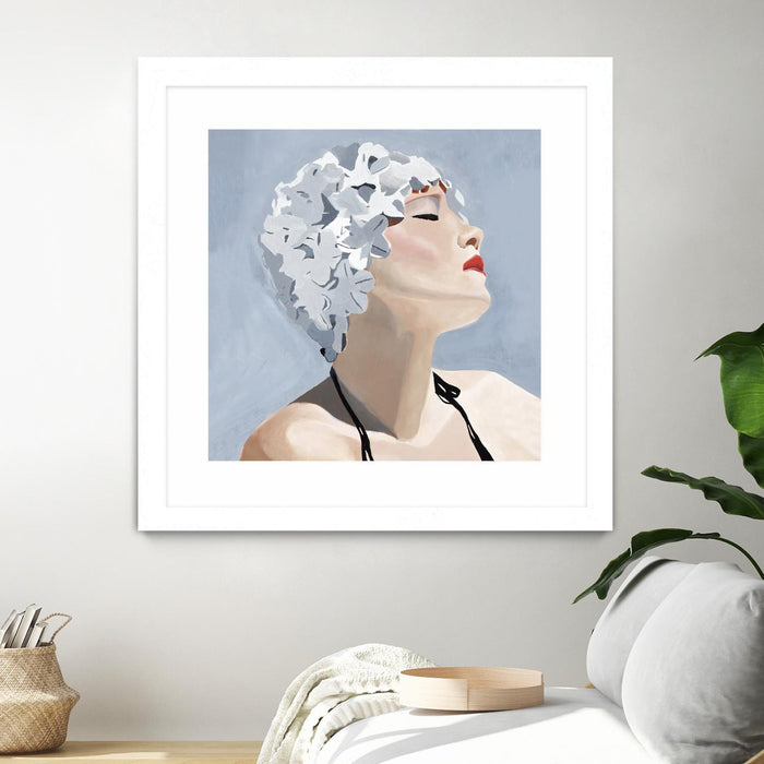 \"Getting My Tan On\" Matted and Framed White 36x36 Wall Art