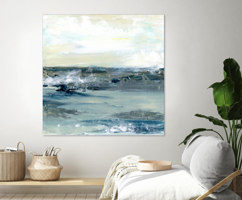 \"Coastal Blues I\" Giant Art 72x72 Wall Art