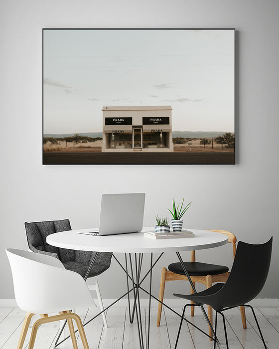 \"Marfa\" Canvas Framed Black 36x24 Wall Art