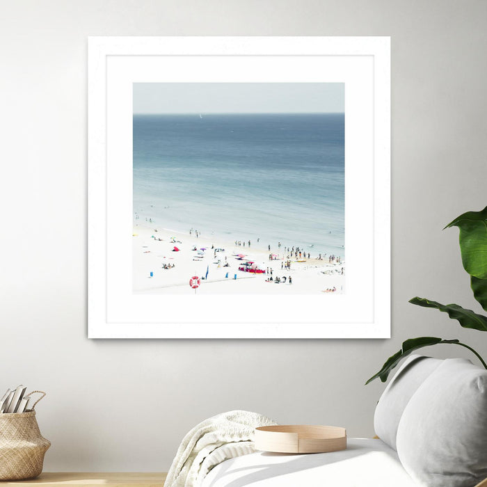 \"Sesimbra Ii\" Matted and Framed White 30x30 Wall Art