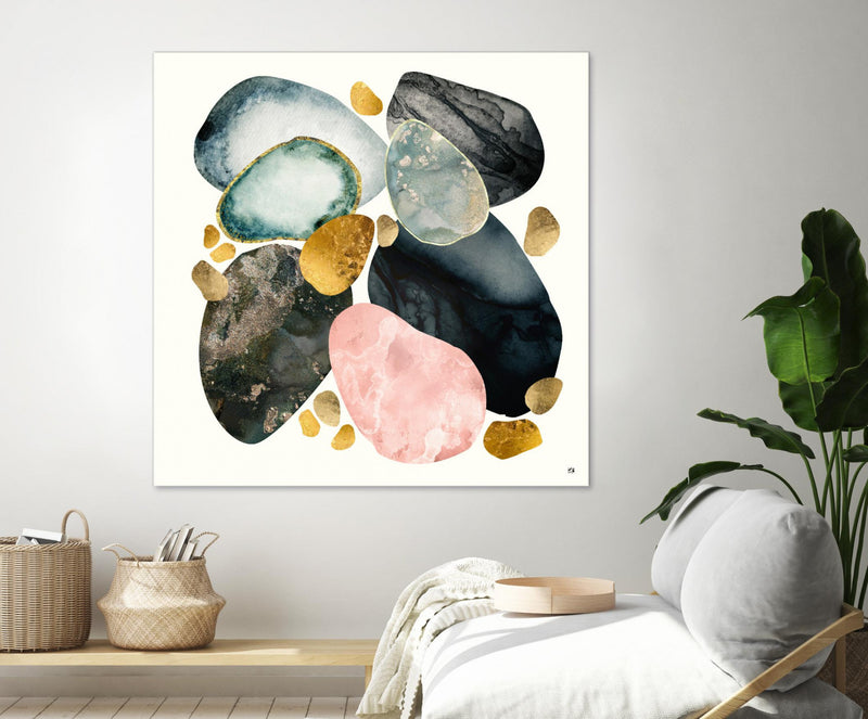 \"Pebble Abstract\" Giant Art 72x72 Wall Art