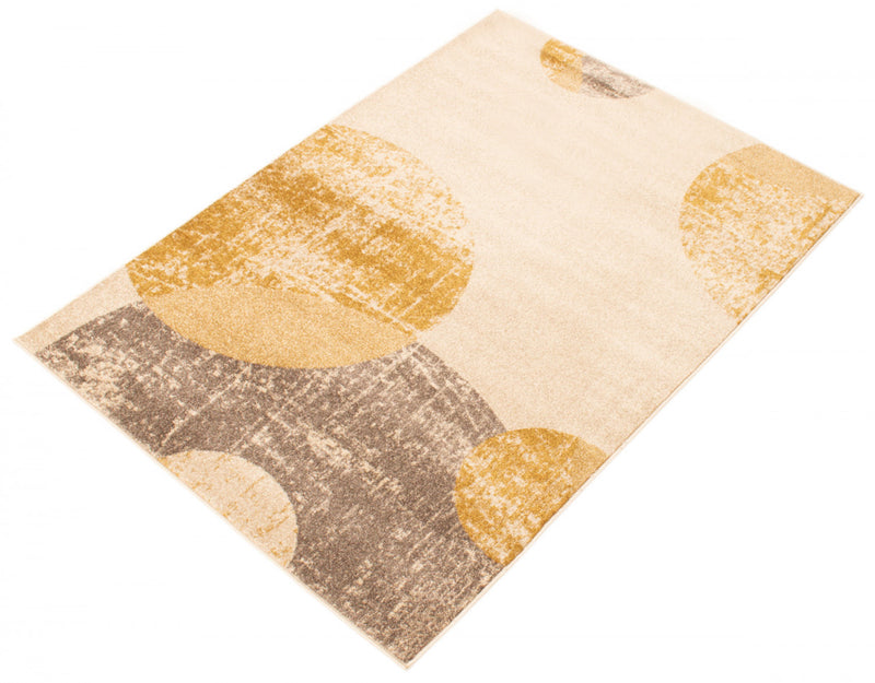 Ellegance Ivory / Gold 6'7\" x 9'6\" Area Rug