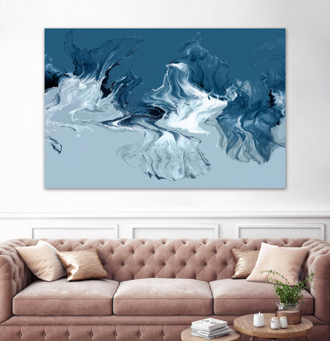 \"Azure Marble I\" Giant Art 84x54 Wall Art
