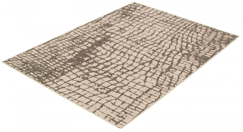 Sadie Safari Silver-Black Area Rug - 7'10\" x 10'2\"