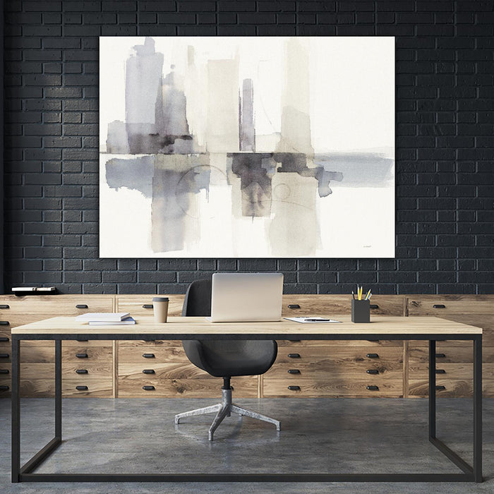 \"Improvisation Ii Gray\" Giant Art 72x54 Wall Art