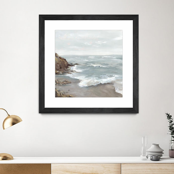 \"Beautiful Bay\" Matted and Framed Black 30x30 Wall Art