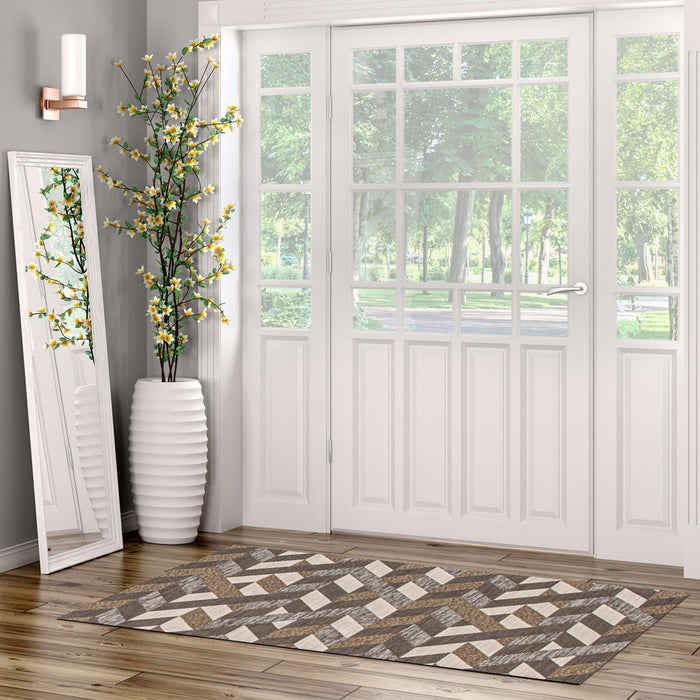 Bellezza Dark Brown 2'2\" x 6'0\" Area Rug