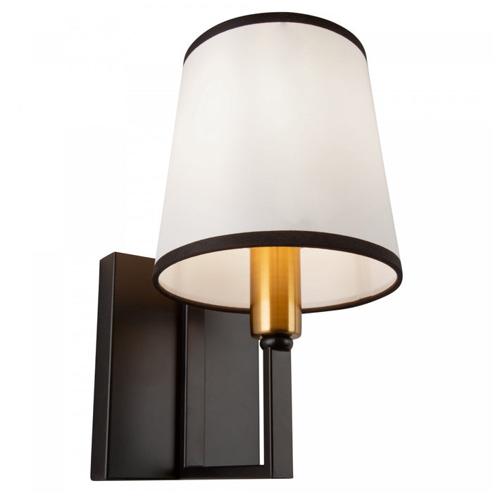 Coco 1-Light Black and Gold Sconce