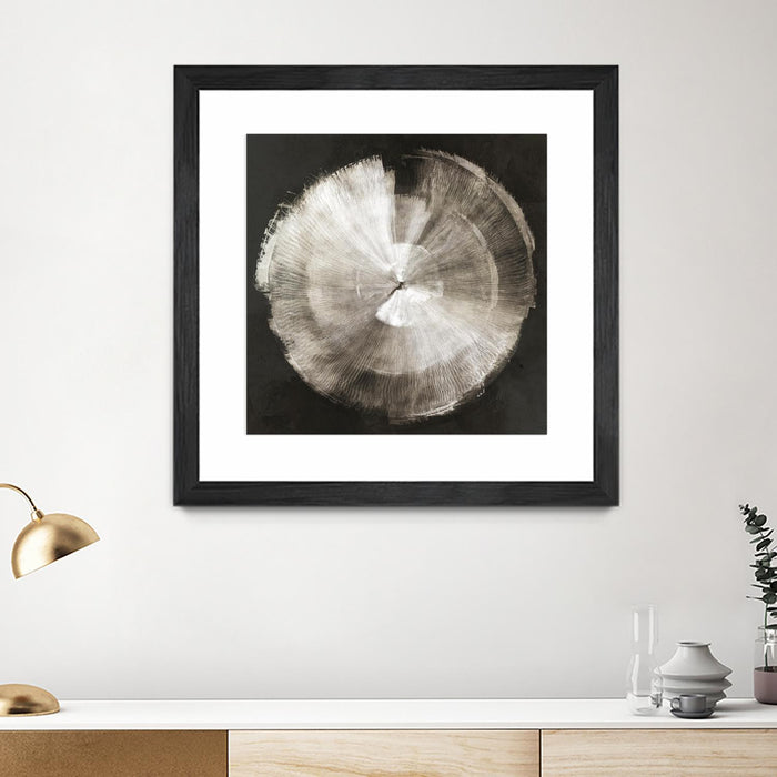\"Touch Of Silver\" Matted and Framed Black 30x30 Wall Art