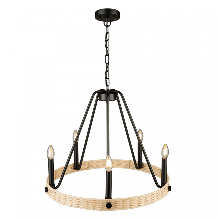 Perris 5-Light Black Chandelier