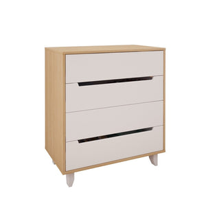 Nordika 4-Drawer Chest - White and Natural Maple