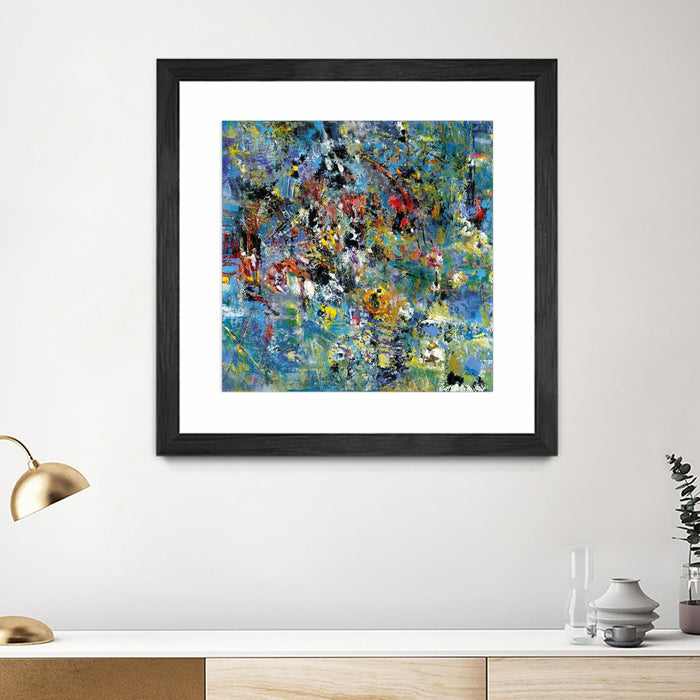 \"Carpe Diem 2\" Matted and Framed Black 30x30 Wall Art