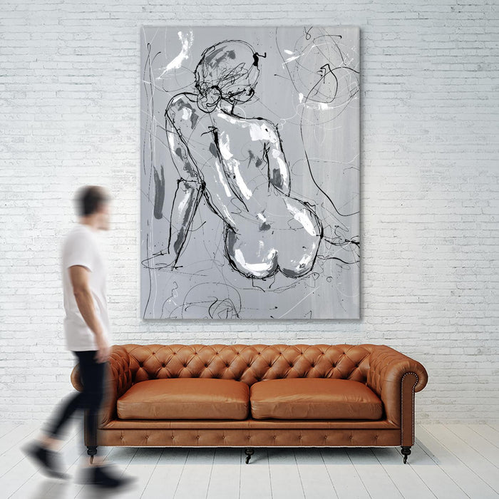 \"Nude Figure 4\" Giant Art 72x54 Wall Art