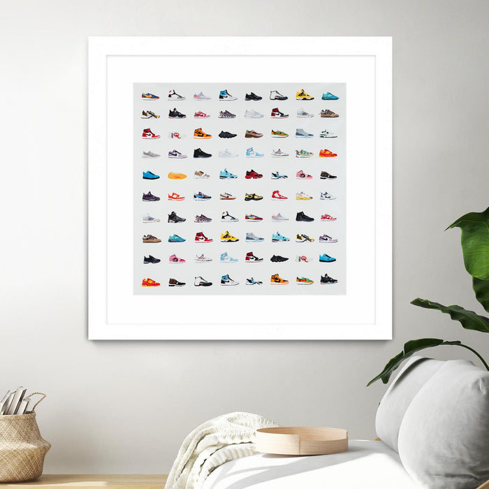 \"Life Is Short Buy The Shoes\" Matted and Framed White 30x30 Wall Art