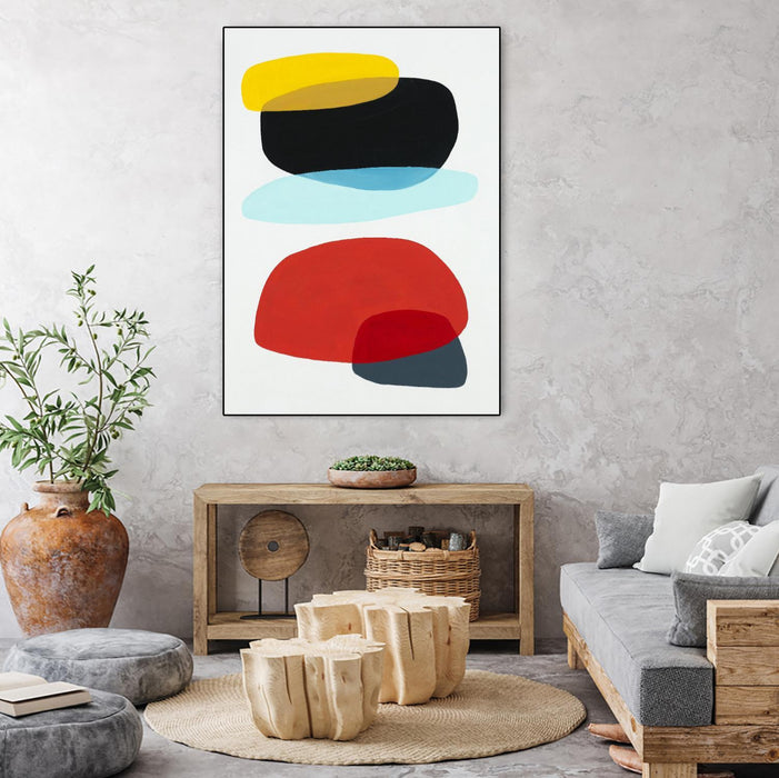 \"Joy And Pop Ii\" Canvas Framed Black 24x32 Wall Art