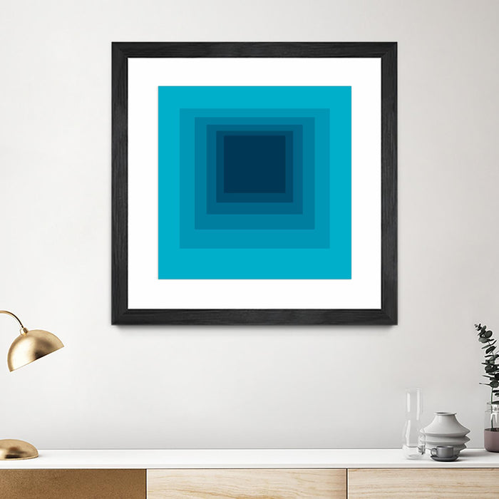 \"After Josef D\" Matted and Framed Black 36x36 Wall Art