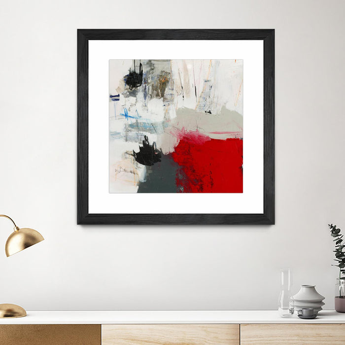 \"The Mountain Comes To You\" Matted and Framed Black 36x36 Wall Art