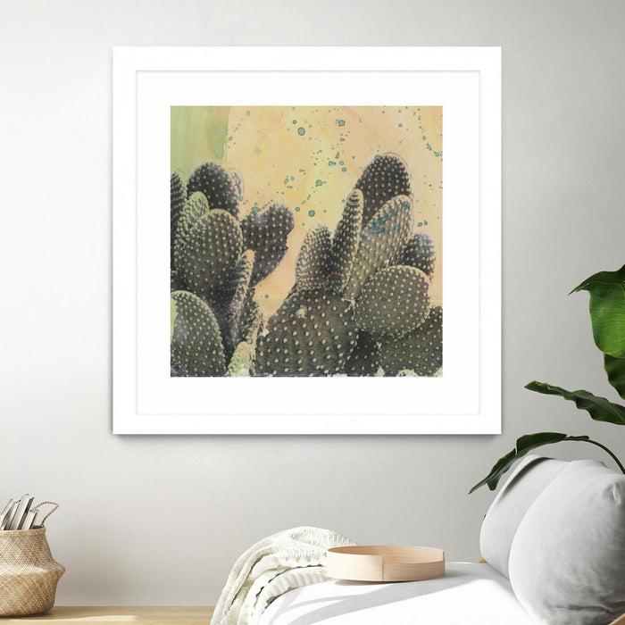 \"Desert Dreams Ii\" Matted and Framed White 36x36 Wall Art