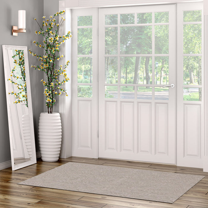 Bellezza Light Grey 2'2\" x 5'0\" Area Rug