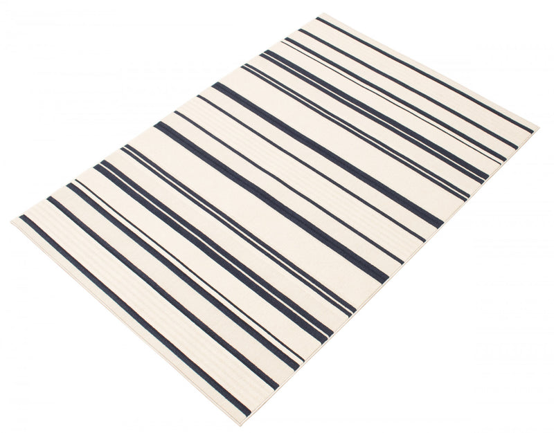 Talya Blue-Ivory 6'7\" x 9'6\" Area Rug