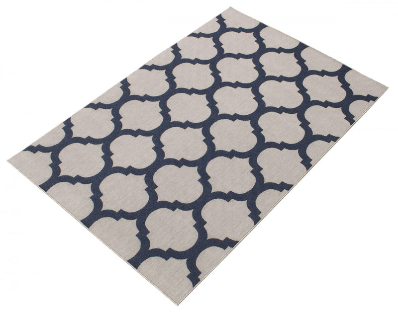 Sophie Grey-Navy Area Rug - 5'3\" x 7'7\"