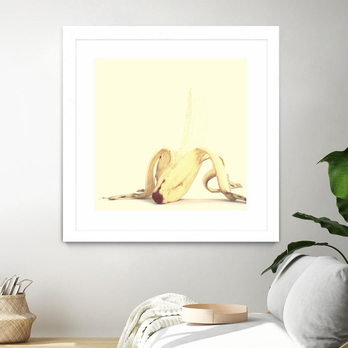 \"Banada Honey Puff\" Matted and Framed White 30x30 Wall Art