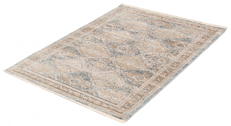 Leandra Taupe/blue Rug 8'0\" X 10'0\" Area Rug