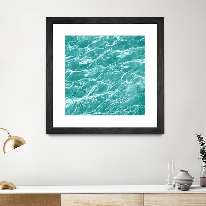 \"Ripple I\" Matted and Framed Black 36x36 Wall Art