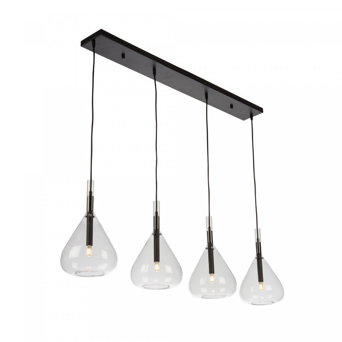 Conic 4-Light Black Ceiling Light