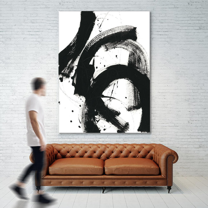 \"Onyx Gesture Ii\" Giant Art 72x54 Wall Art