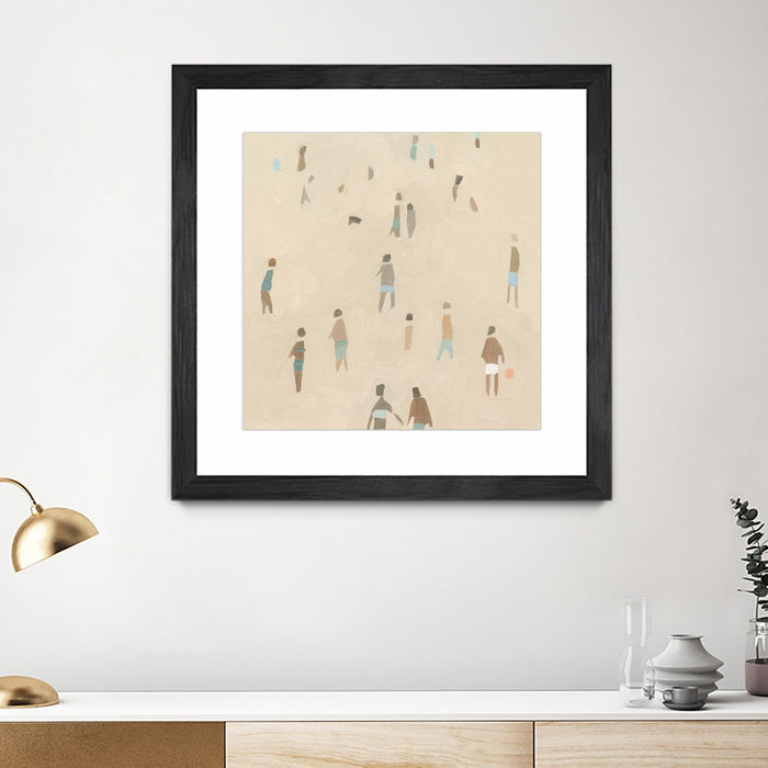 \"Beach Goer Iv\" Matted and Framed Black 30x30 Wall Art