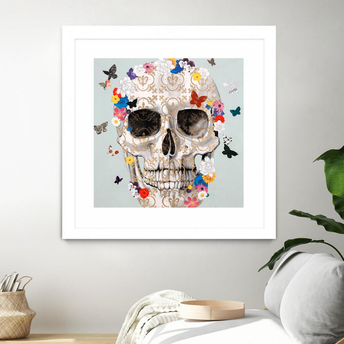 \"Party Favor\" Matted and Framed White 30x30 Wall Art