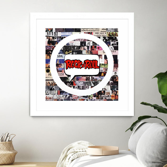 \"Its Here To Stay\" Matted and Framed White 36x36 Wall Art