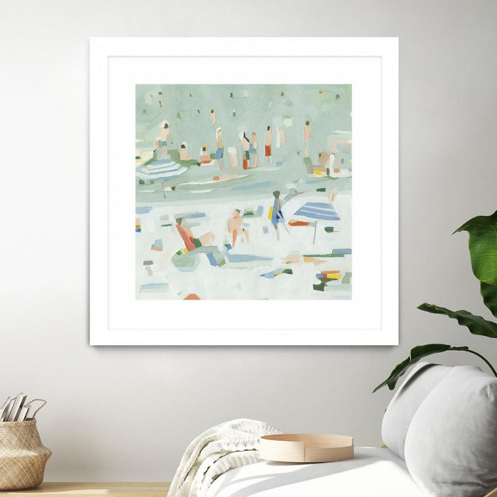 \"Summer Confetti Ii\" Matted and Framed White 30x30 Wall Art