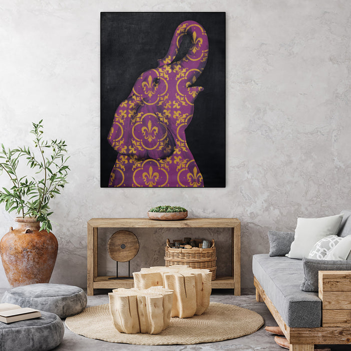 \"Zoo Celebration I\" Canvas Framed Black 24x32 Wall Art