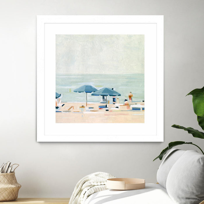 \"If It's The Beaches I\" Matted and Framed White 30x30 Wall Art