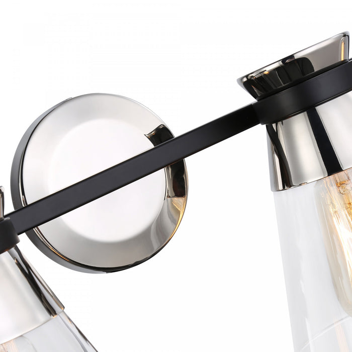 Kanata Black & Brushed Nickel 4-Light Bathroom Vanity Light