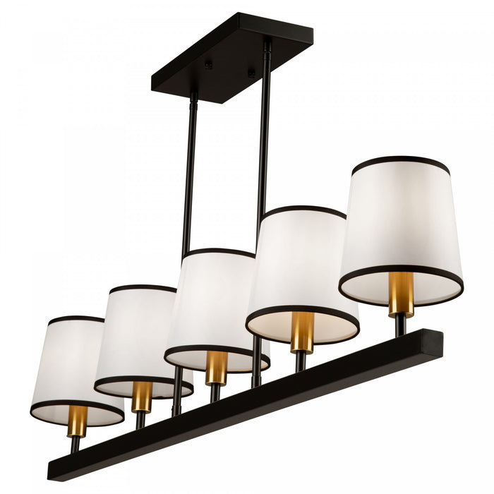 Coco 5-Light Black Gold Ceiling Light