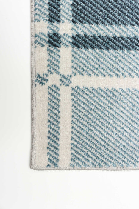 Roma Blue Machine Washable Area Rug - 2'6\" x 8'0\"