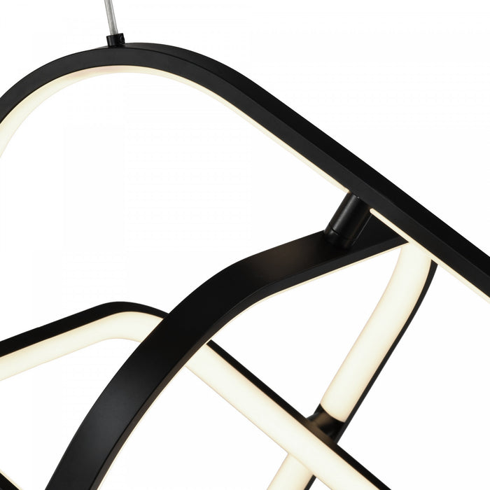 Sienna 30 W LED Square Black Pendant