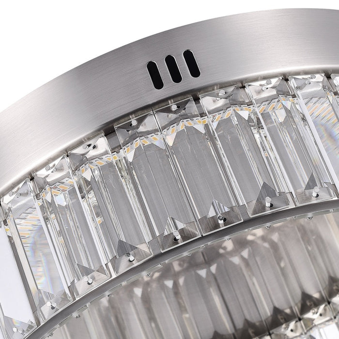 Stella One-Tier LED Satin Nickel Flush Mount