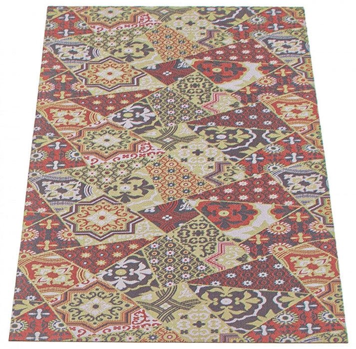 Bellezza Red / Green 2'2\" x 4'0\" Area Rug