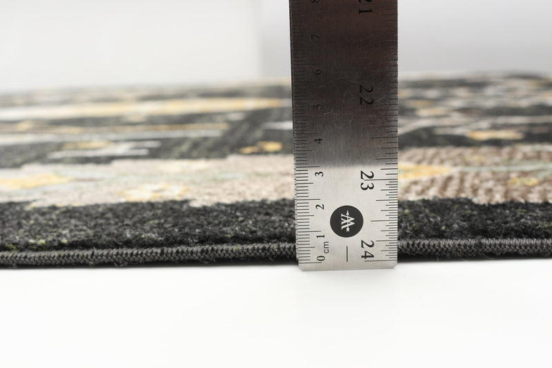 Pine Black Machine Washable Area Rug - 5'0\" x 7'0\"