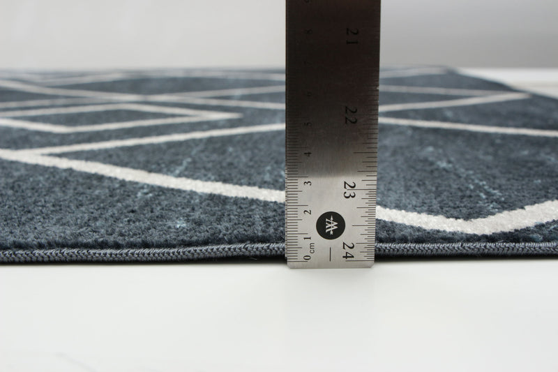 Kenza Blue Machine Washable Area Rug - 3'0\" x 5'0\"