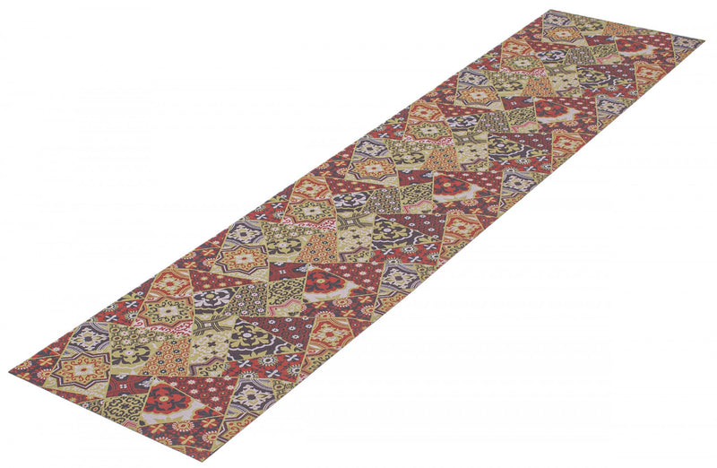 Bellezza Red / Green 2'2\" x 22'0\" Area Rug