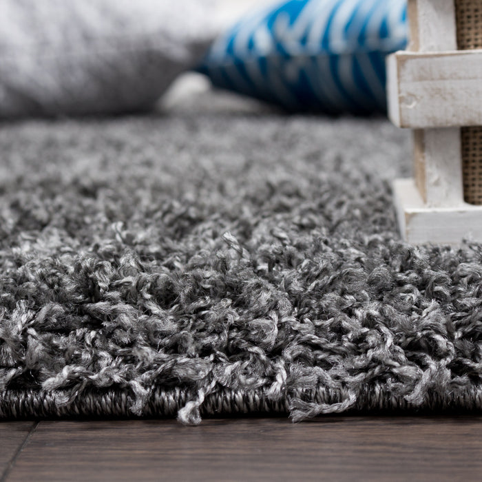 Victoria Grey Shag 3 x 5 Area Rug