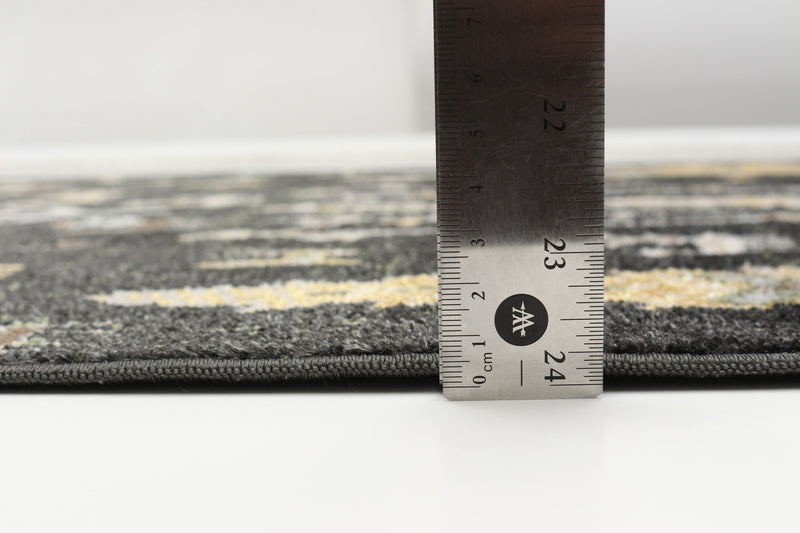 Pine Black Machine Washable Area Rug - 2'6\" x 8'0\"