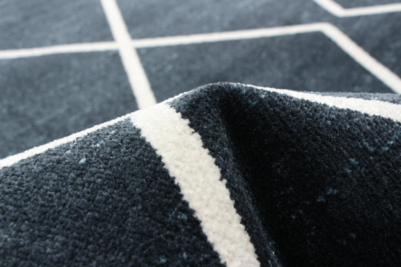 Kenza Blue Machine Washable Area Rug - 3'0\" x 5'0\"