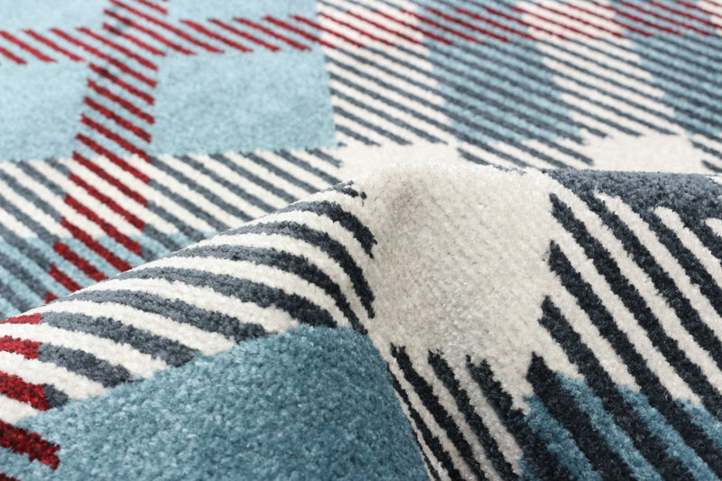 Kors Blue Machine Washable Area Rug - 2'6\" x 8'0\"