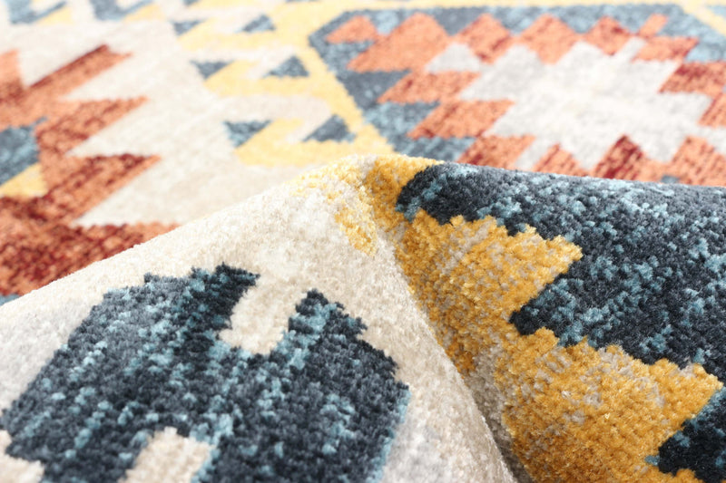 Mosaic Taupe/Copper Machine Washable Area Rug - 3'0\" x 5'0\"